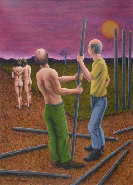 Fence - Acrylic Painting on Canvas